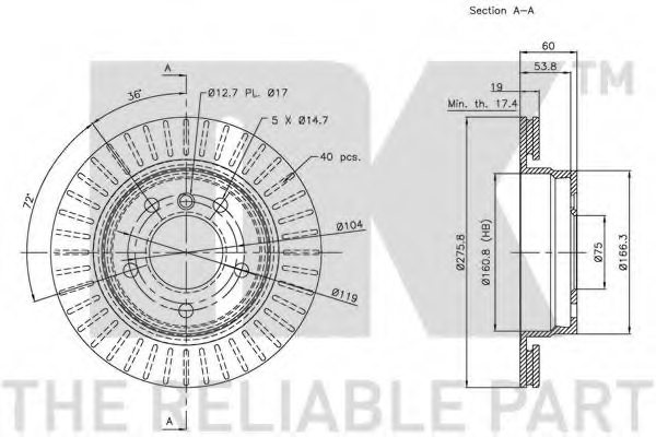 NK 311535 Brake Disc